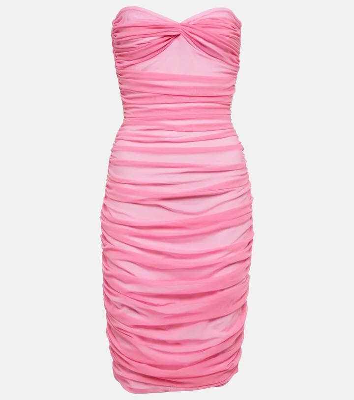 Ruched off-shoulder minidress