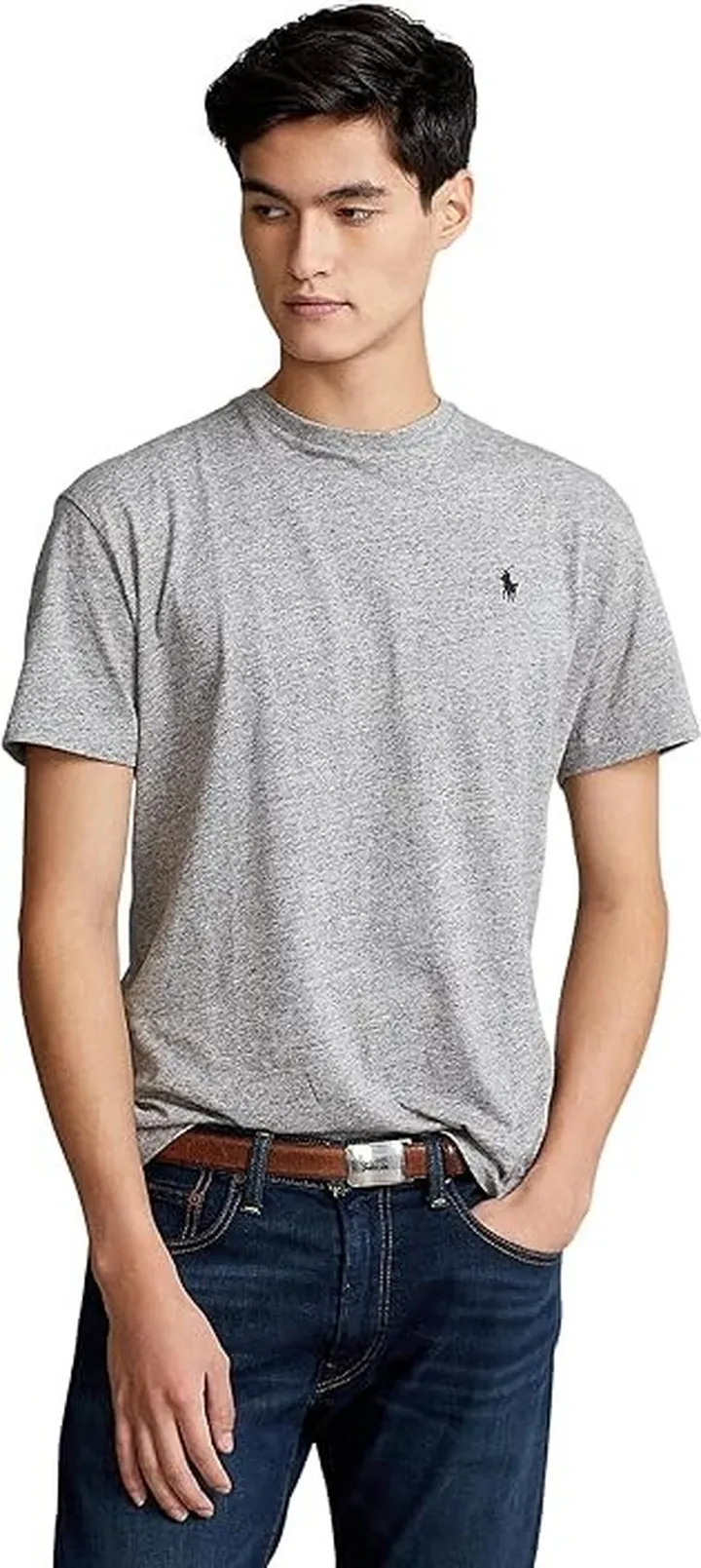 Polo Ralph Lauren Classic Fit Crew T-Shirt (Dark Vintage Heather) Men's T Shirt
