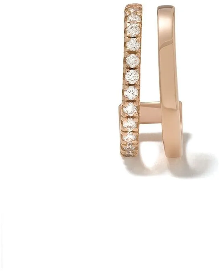 18kt rose gold Charlie diamond earring