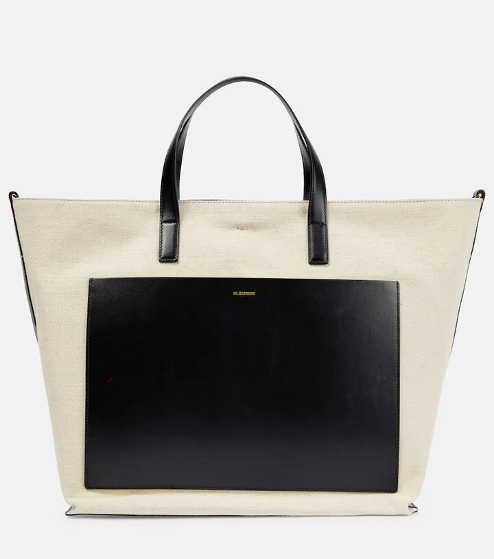 Cotton and linen tote