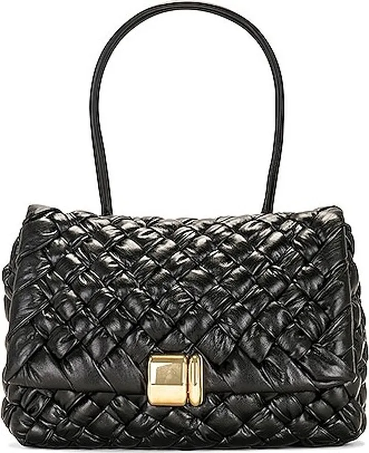 Bottega Veneta Rumple Shoulder Bag in Black
