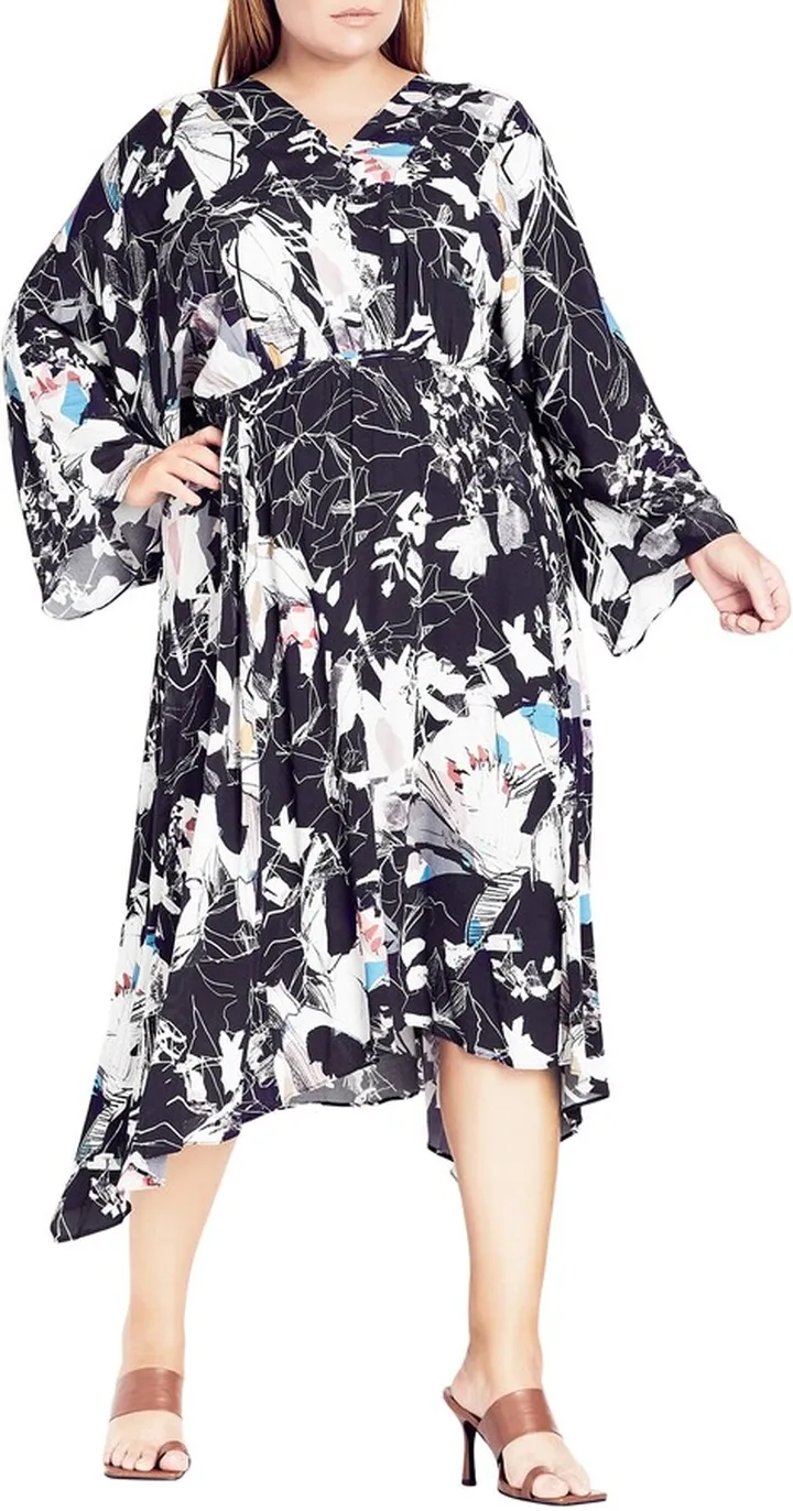 Prize Floral Long Sleeve Midi Dress