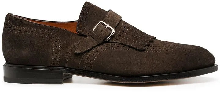 Buckle-Fastening Suede Loafers