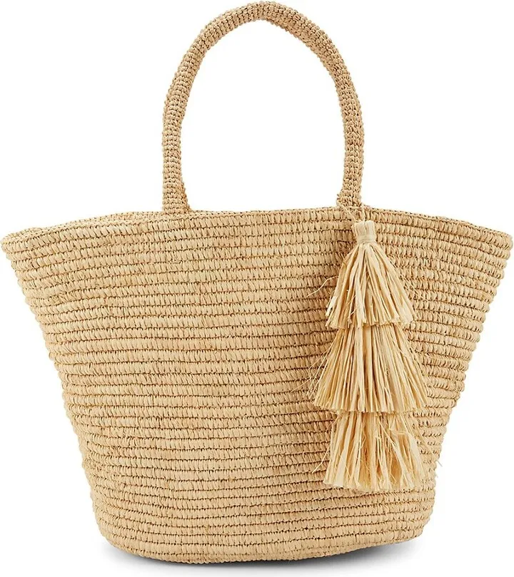 Juliana Raffia Open Tote
