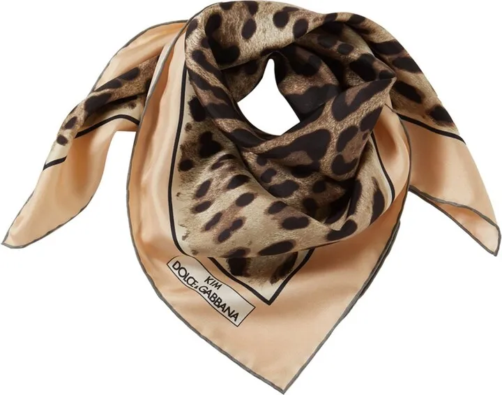 Leo printed silk twill foulard