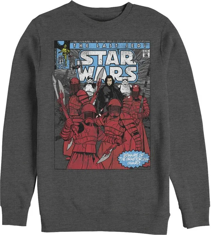 Men's Star Wars The Last Jedi Guard Comic Cover Sweatshirt - Charcoal Heather - 3X Large