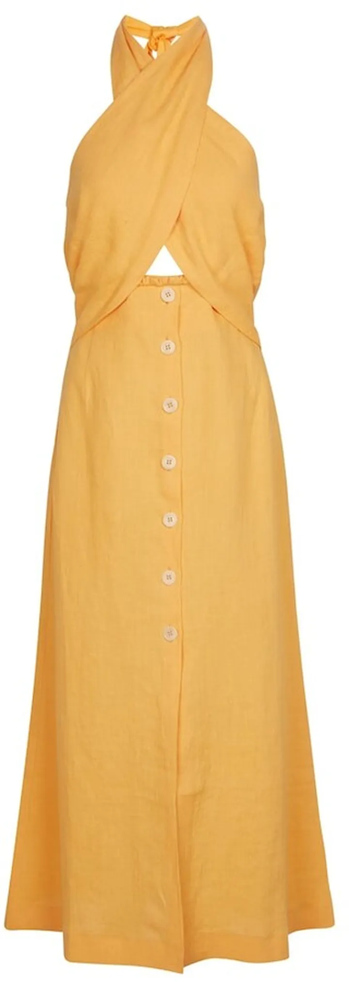 Soffio linen midi dress