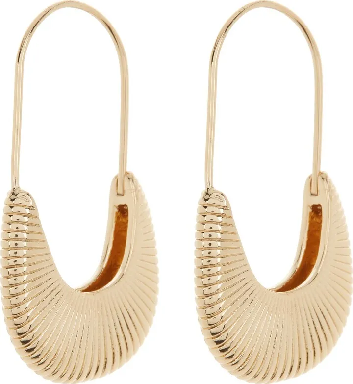Textured Crescent Drop Earrings