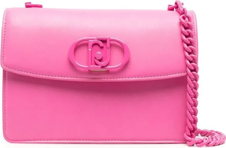 Logo-Plaque Faux-Leather Shoulder Bag
