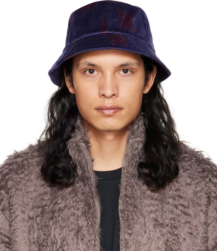 NEEDLES Navy Papillon Bucket Hat