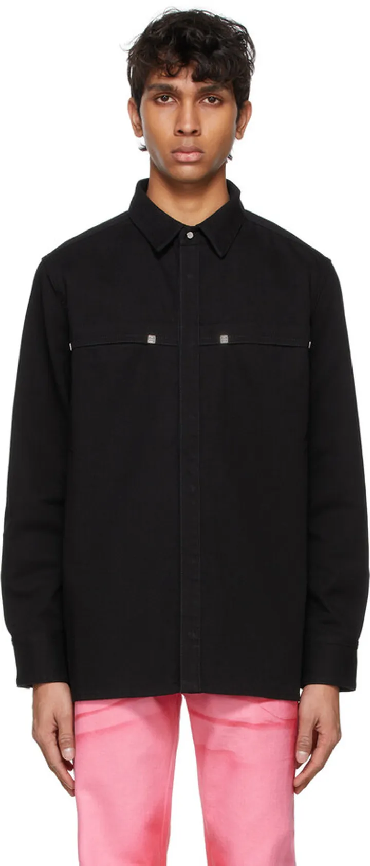 Givenchy Black Denim 4G Rivet Jacket