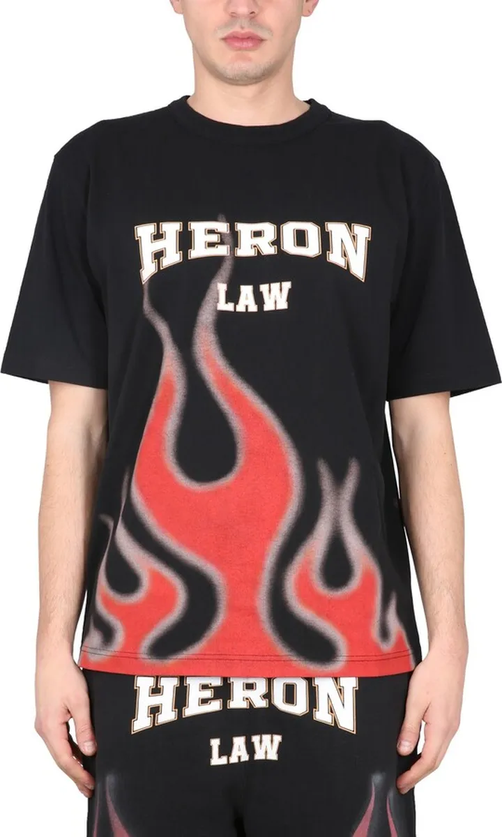 Flames Logo Print T-shirt