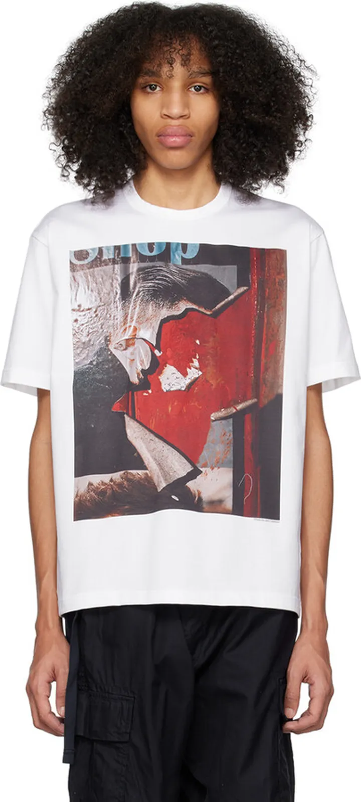 Comme des Garçons Homme White Printed T-Shirt