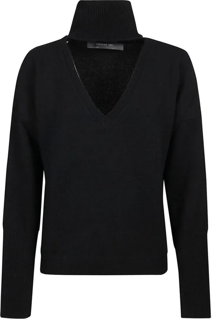Federica Tosi V-Neck Ribbed-Knit Jumper