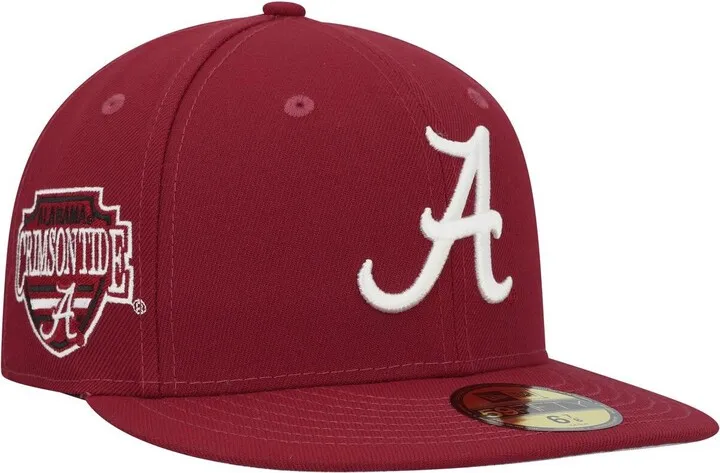 Men's New Era Crimson Alabama Crimson Tide Patch 59FIFTY Fitted Hat