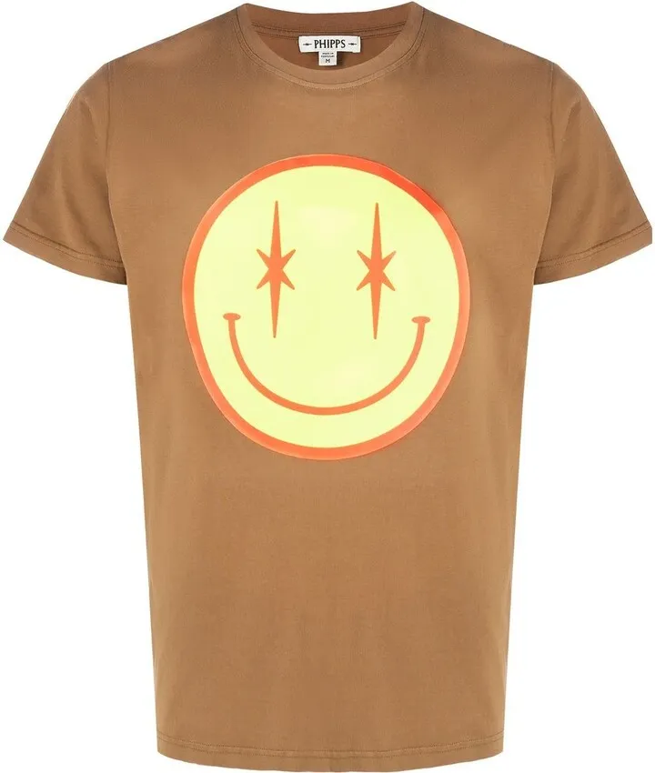 Smile-print organic cotton T-shirt