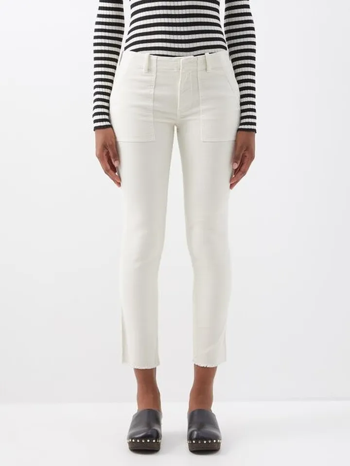 Jenna Cotton-blend Corduroy Cropped Trousers