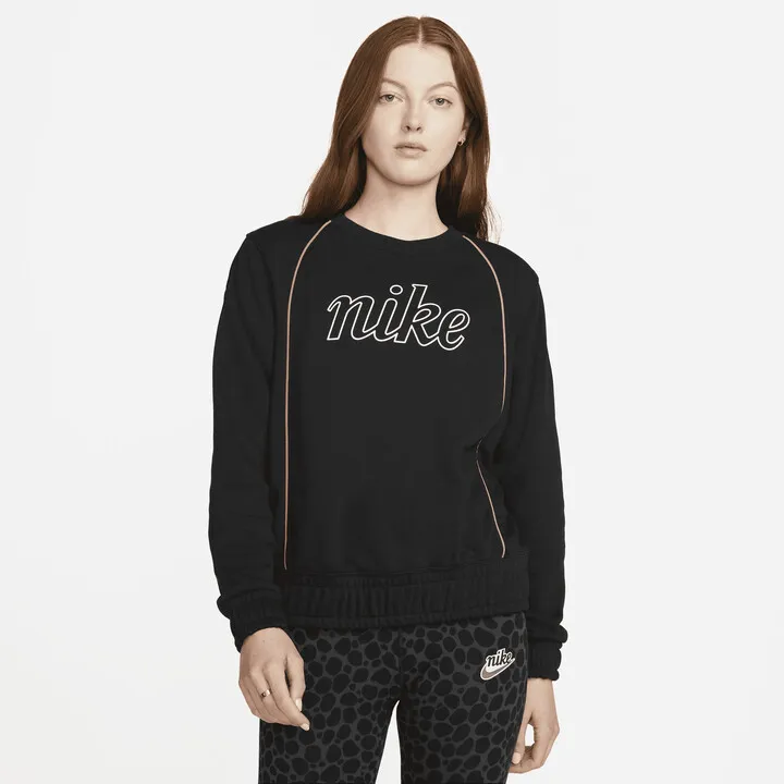 Women's Nike Sportswear Icon Clash French Terry Top in Black