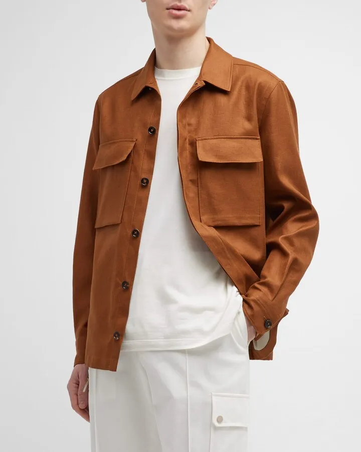 Men's Linen Overshirt