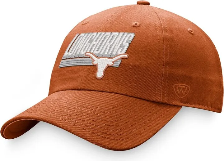 Men's Top of the World Texas Orange Texas Longhorns Slice Adjustable Hat