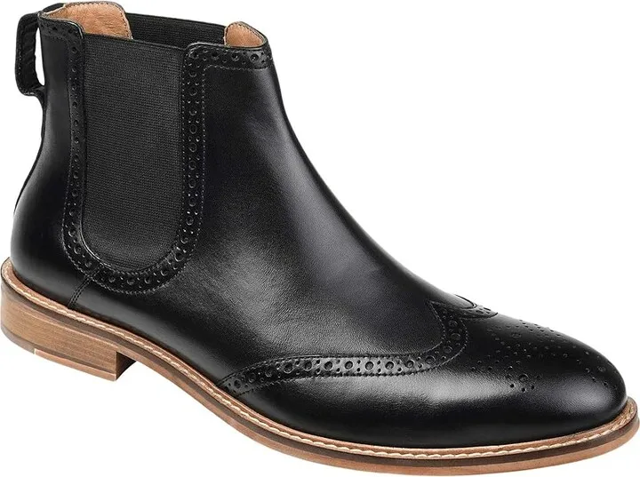 Thomas & Vine Watson Wing Tip Chelsea Boot (Black) Men's Shoes