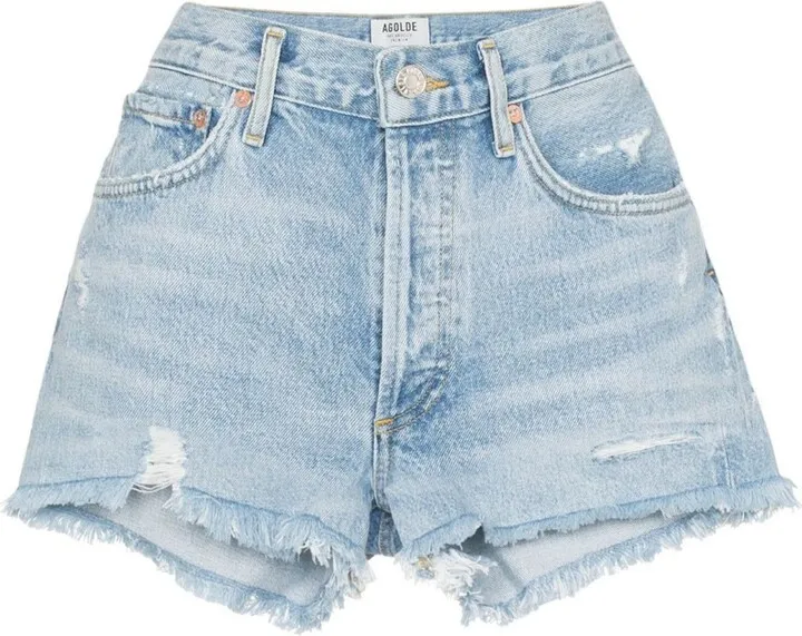 Distressed Denim Shorts
