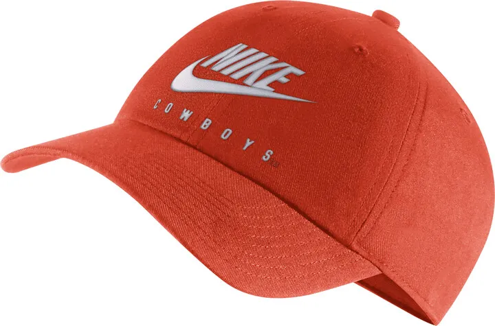 Nike Unisex College Heritage86 (Oklahoma State) Adjustable Hat in Orange