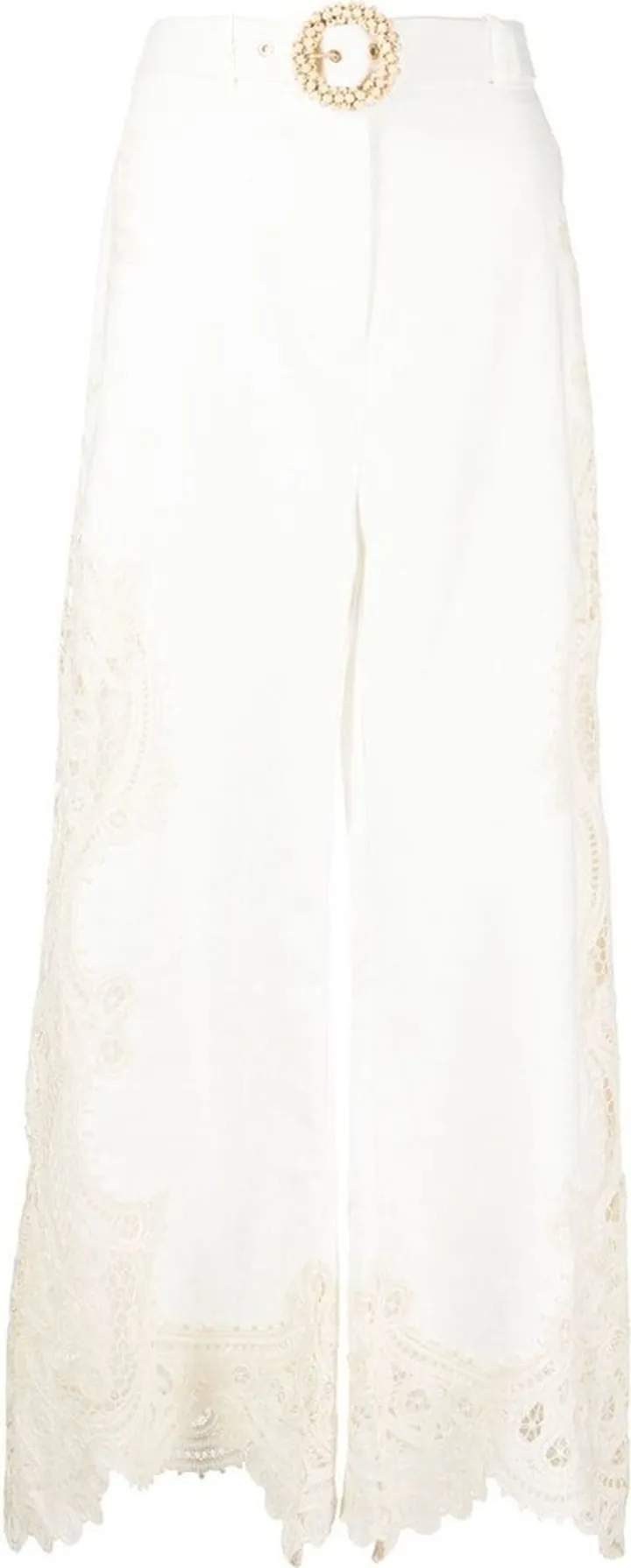 Laurel embroidered belted trousers