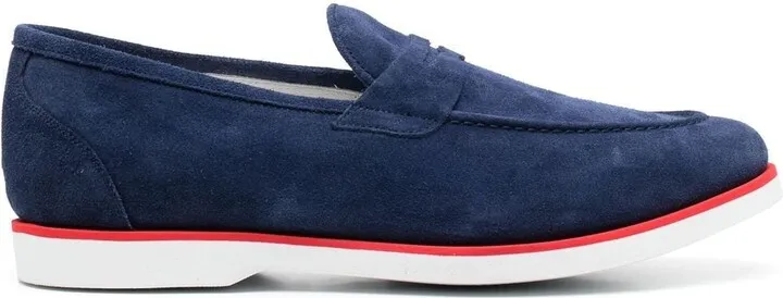 Penny Slot Suede Loafers