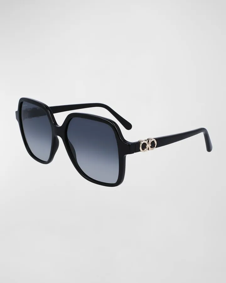 Gancini Classic Square Acetate Sunglasses