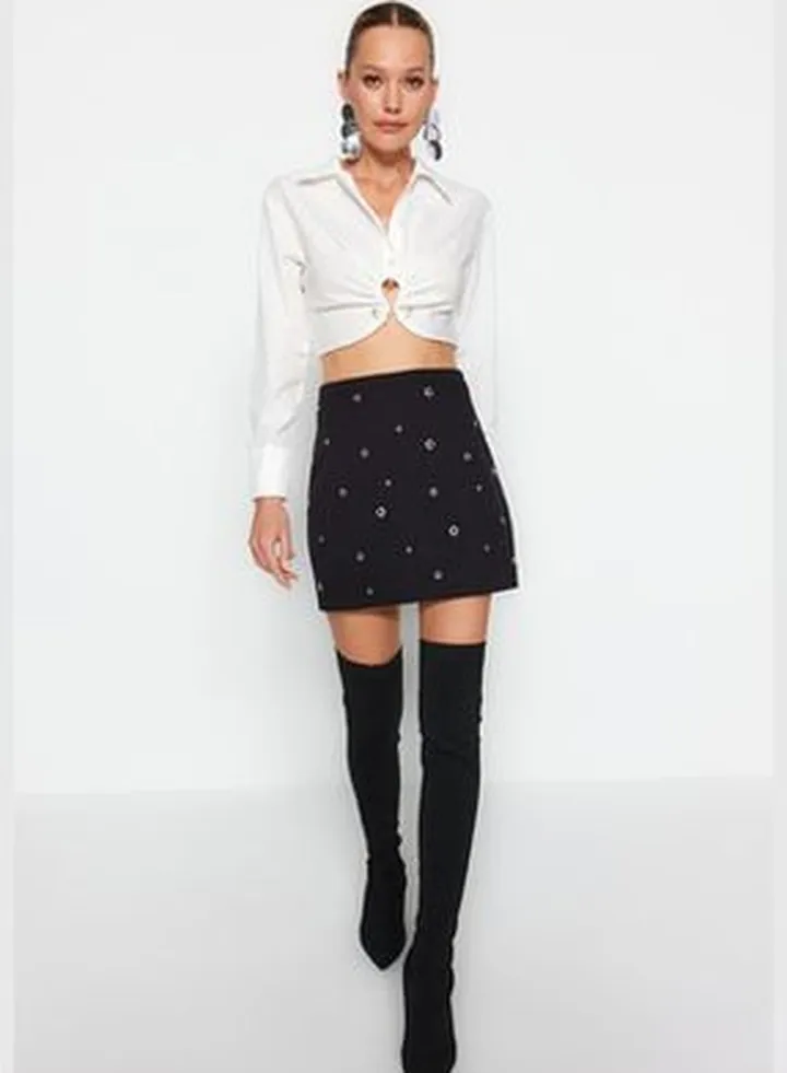 Black Accessory Skirt TPRAW24ET00031