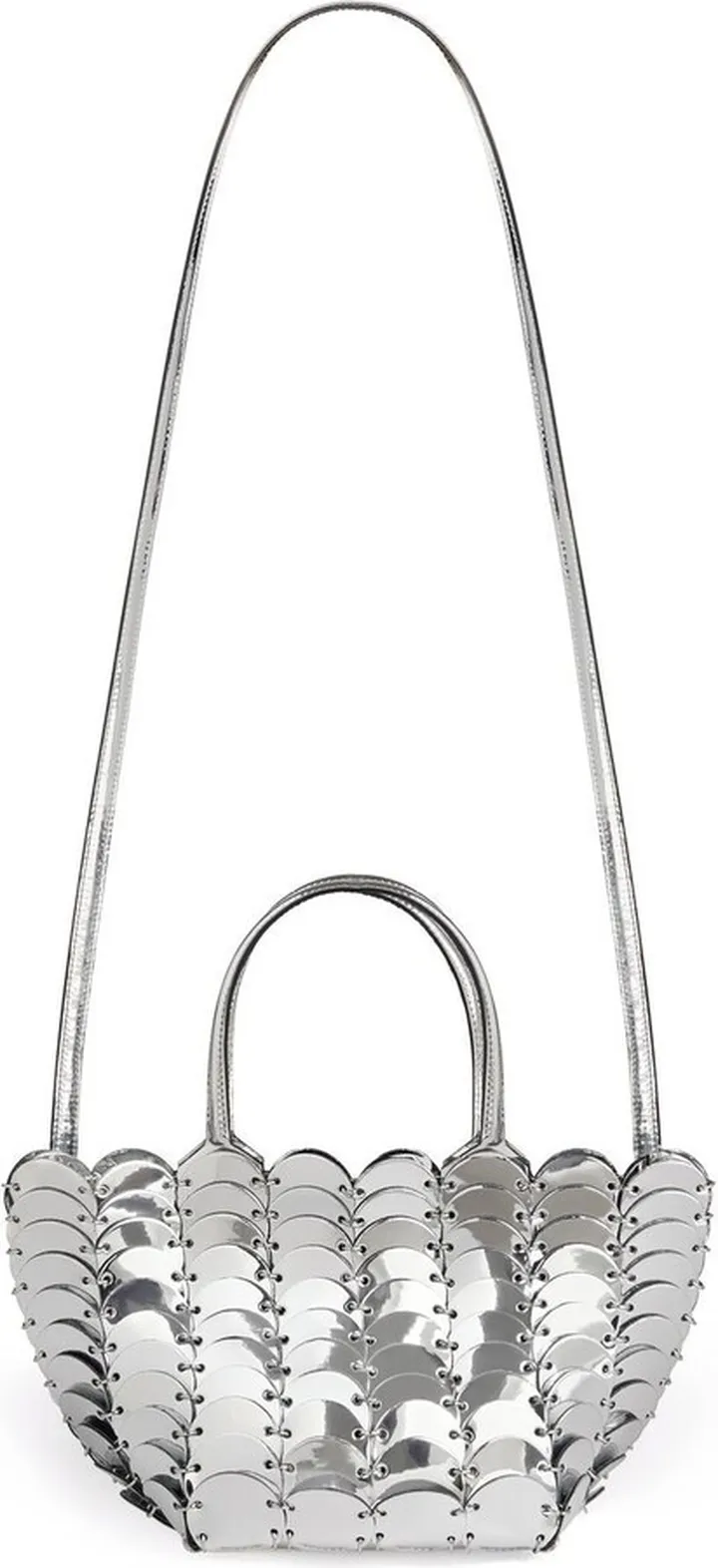Silver Sequin Detail Shoulder Bag