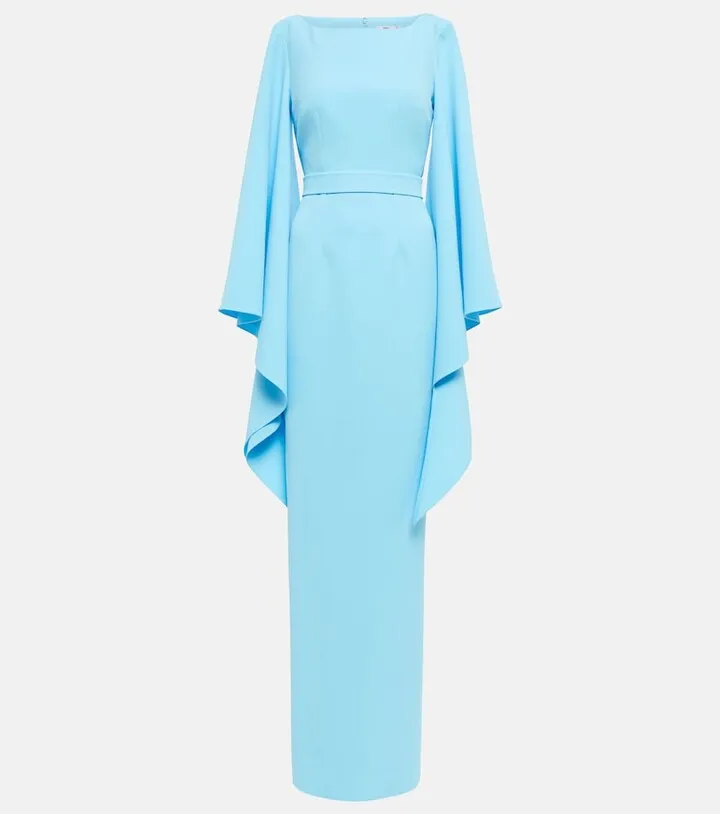 Boat N Flared belted maxi dress
