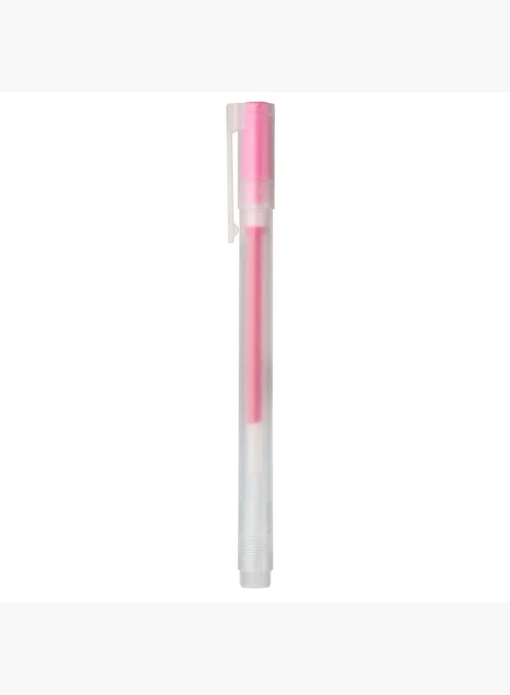 Gel Ink Cap Type Ballpoint Pen, 0.38 mm, Pink