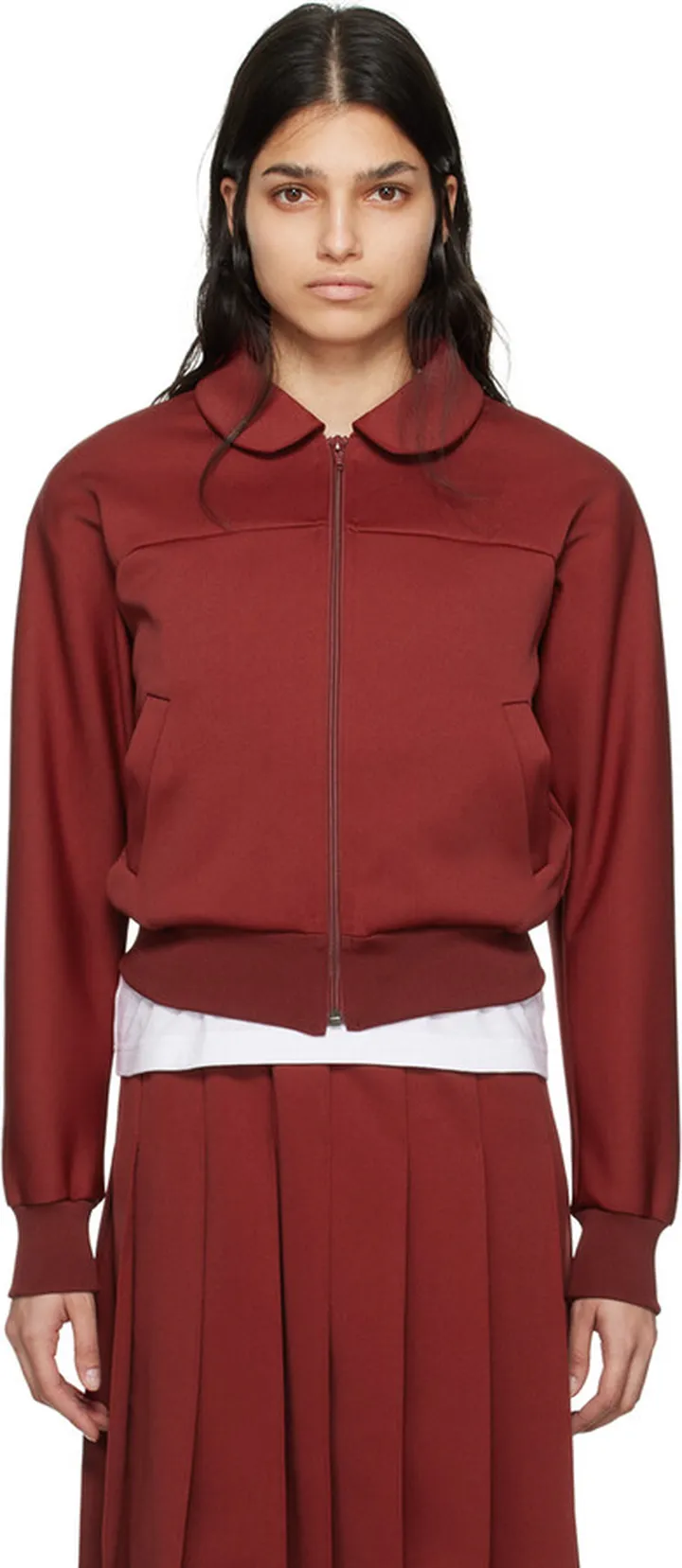 Comme des Garçons Girl Red Zip-Up Bomber Jacket