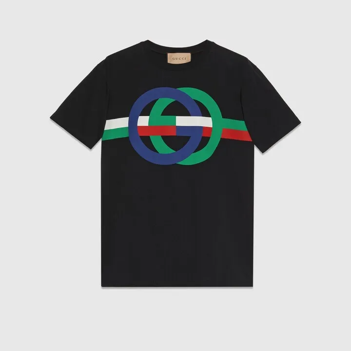 Round GG print cotton T-shirt