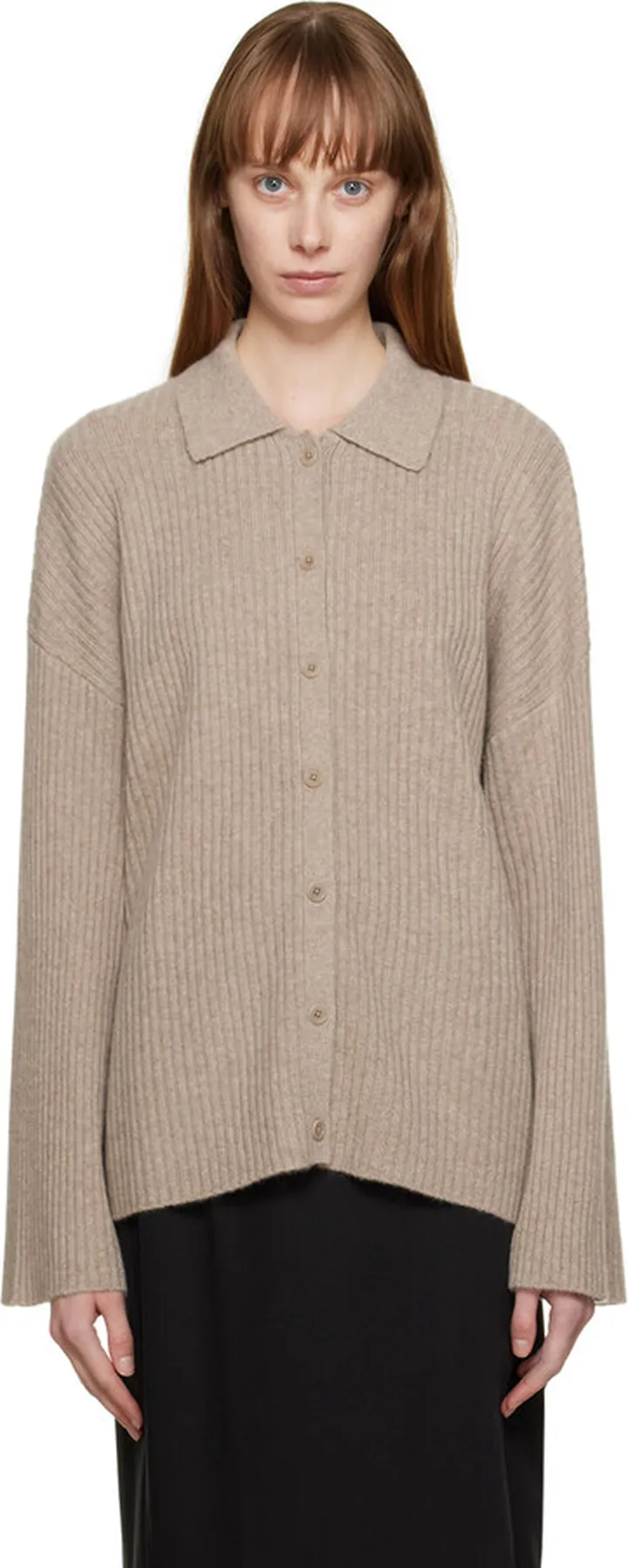 Reformation Taupe Fantino Cardigan