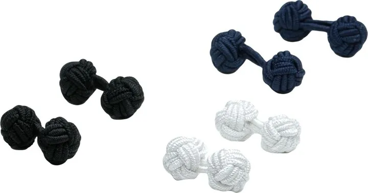 Cufflinks And Tie Clips White