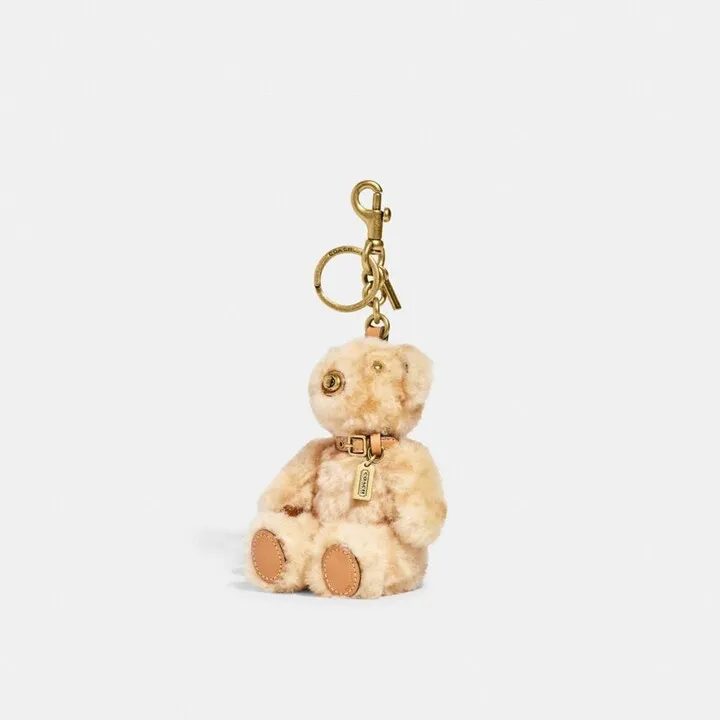 Bear Bag Charm In Signature Shearling