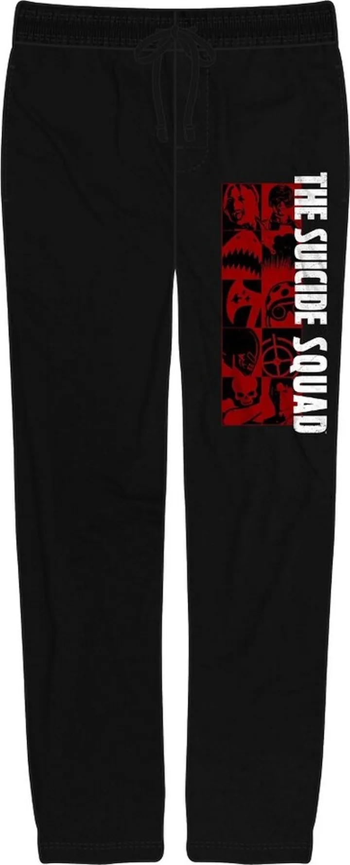Mens DC Comic Book Suicide Squad Black Graphic Print Sleep Pajama Pants - XL