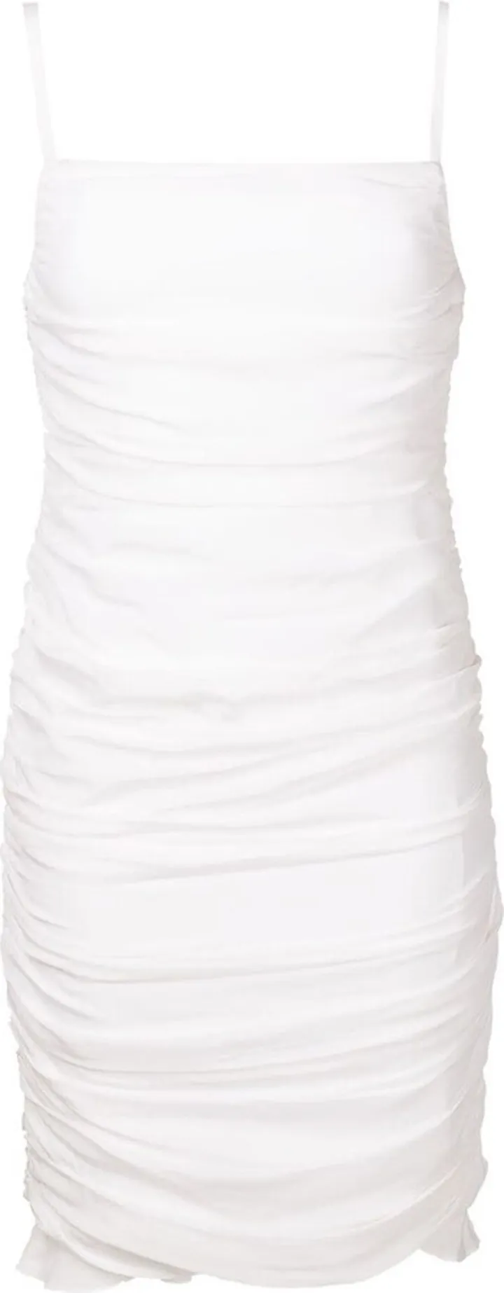 Feather-Trim Mini Dress