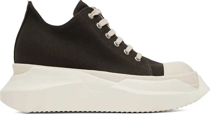 Rick Owens DRKSHDW Black Abstract Denim Sneakers