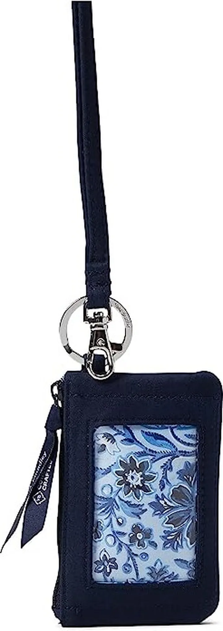 Vera Bradley Cotton Zip ID Case and Lanyard Combo (Classic Navy) Wallet
