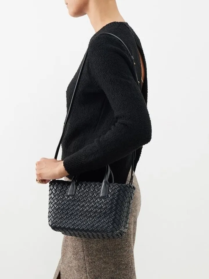 Cabat Mini Intrecciato-leather Top-handle Bag