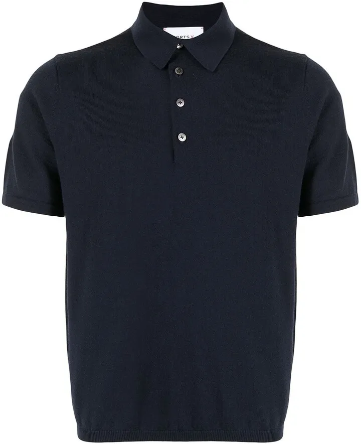 V print polo shirt