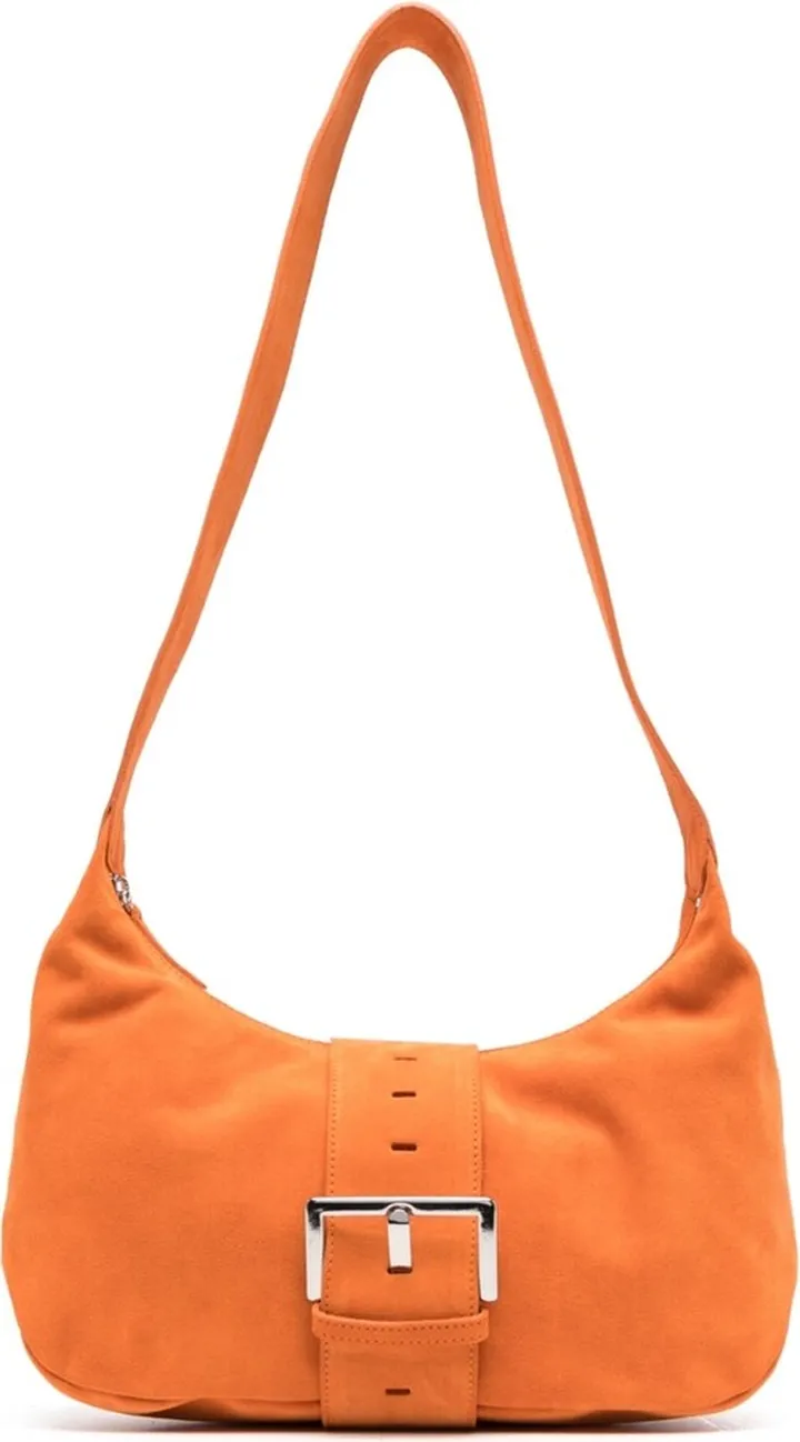 Buckle-Fastening Leather Shoulder Bag