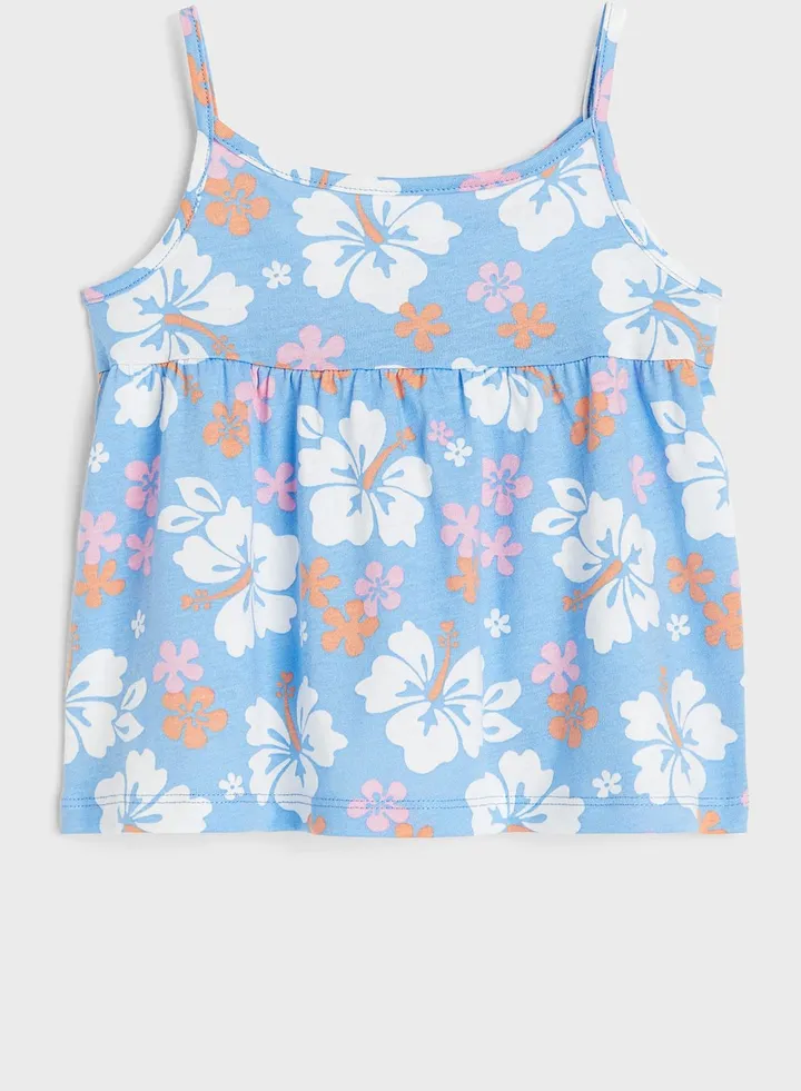 Infant Floral Print Strappy Top