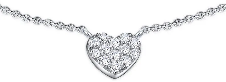 Simulated Diamond Mini Pavé Heart Anklet