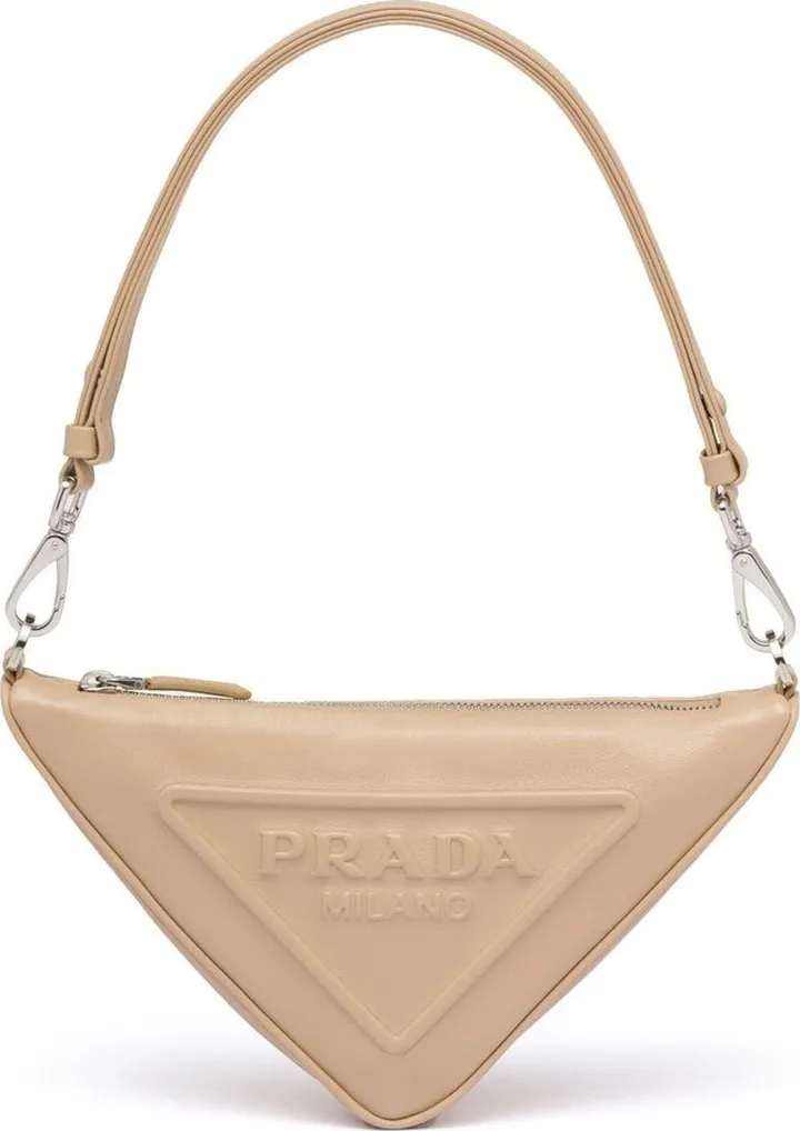 Triangle leather mini bag