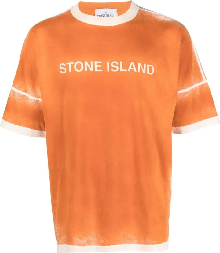 Sienna Orange Logo Print Cotton T-Shirt